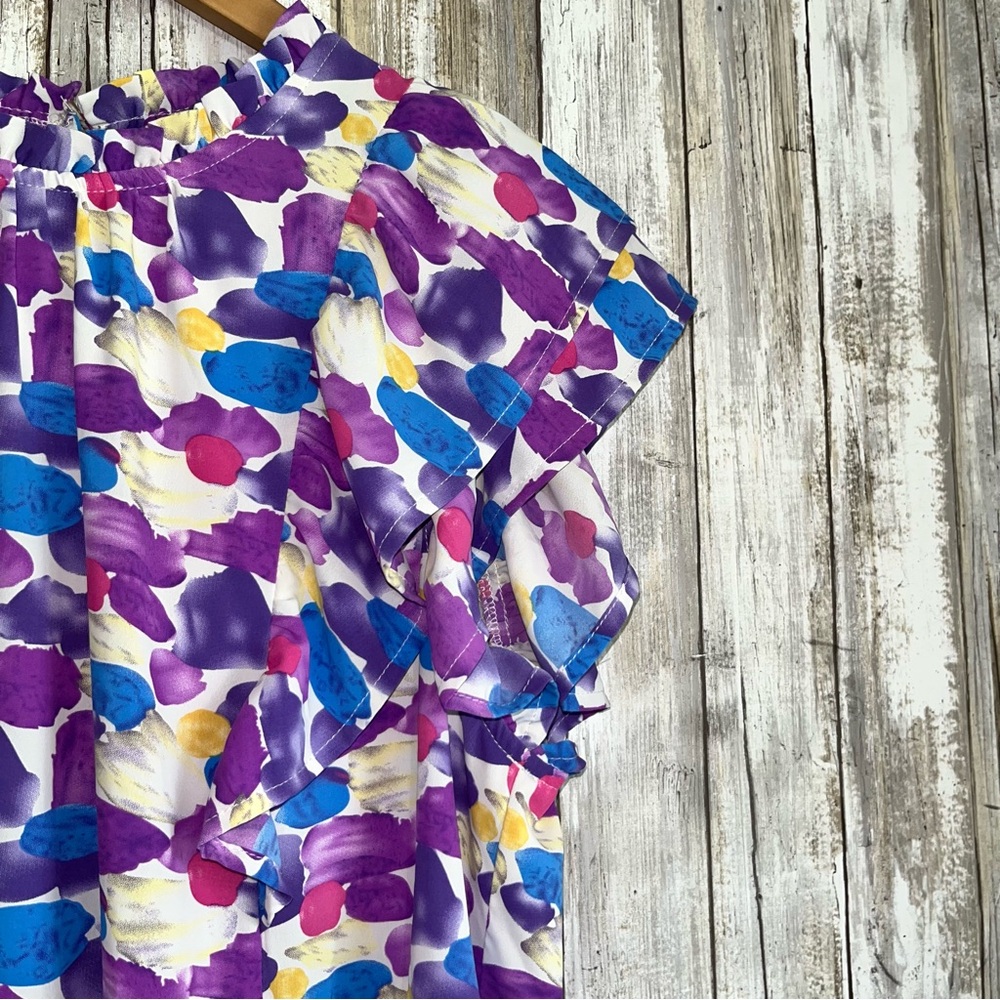 Entro Work It All Out Purple Dot Dress - Picture 3 of 6